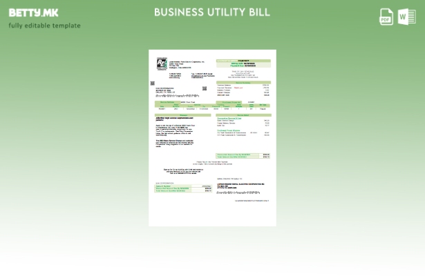 модерен стил Lorain Medina Rural Electric шаблон за деловна сметка за комунални 